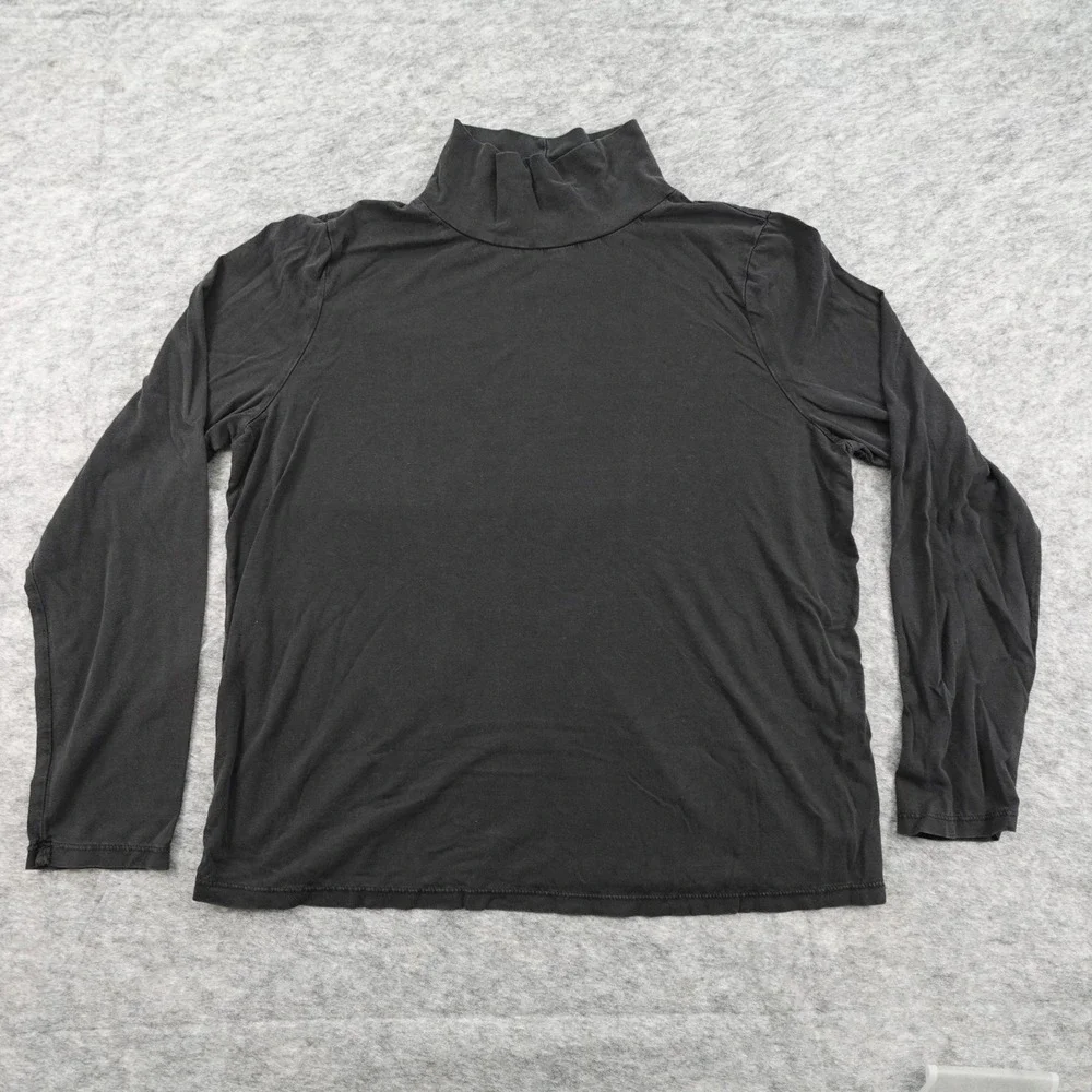 Anthropologie T.la Top Womens Large Black Turtleneck Long Sleeve Casual Pullover